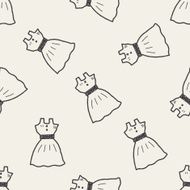 dress doodle seamless pattern background N3