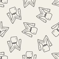 dress doodle seamless pattern background N4