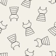 dress doodle seamless pattern background N5