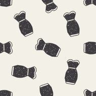 dress doodle seamless pattern background N6