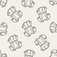 dress doodle seamless pattern background N7