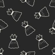 dress doodle seamless pattern background N13