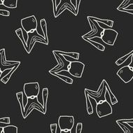 dress doodle seamless pattern background N14