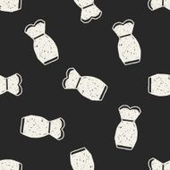 dress doodle seamless pattern background N16