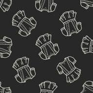 dress doodle seamless pattern background N17