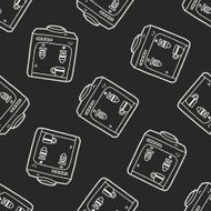 drink machine doodle seamless pattern background N2