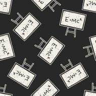 e mc2 doodle seamless pattern background