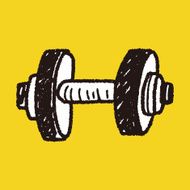 dumbbell fitness doodle N10
