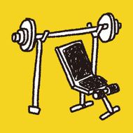 dumbbell fitness doodle N11