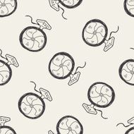 Fan doodle seamless pattern background N5