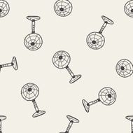 Fan doodle seamless pattern background N6