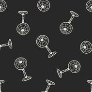 Fan doodle seamless pattern background N8