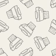 fax doodle seamless pattern background