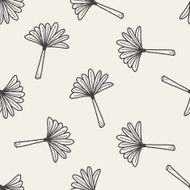 feather duster doodle seamless pattern background N2