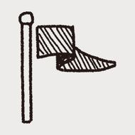 flag doodle drawing N12