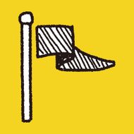 flag doodle drawing N16
