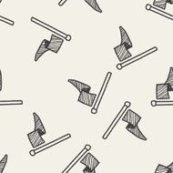 flag doodle drawing seamless pattern background N3