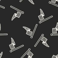 flag doodle drawing seamless pattern background N4