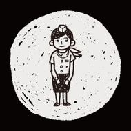 flight attendant doodle N9