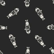 Flight Attendant doodle seamless pattern background N3