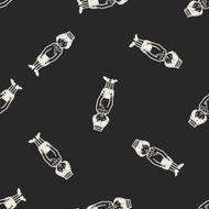Flight Attendant doodle seamless pattern background N4