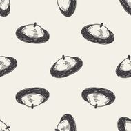 food cover doodle seamless pattern background