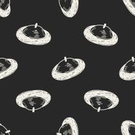 food cover doodle seamless pattern background N2