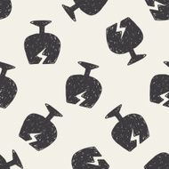 Fragile doodle seamless pattern background