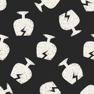 Fragile doodle seamless pattern background N2