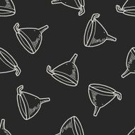 funnel doodle seamless pattern background