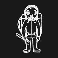 gas mask doodle N4