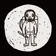 gas mask doodle N5