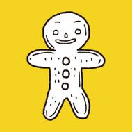 gingerbread man doodle N9