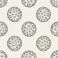 globe doodle seamless pattern background N4