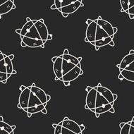 globe doodle seamless pattern background N5