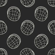 globe doodle seamless pattern background N7