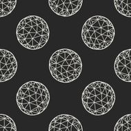 globe doodle seamless pattern background N8