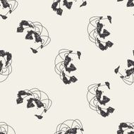 globe social doodle seamless pattern background