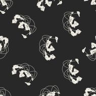globe social doodle seamless pattern background N3