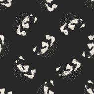 globe social doodle seamless pattern background N4