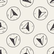 GPS arrow doodle seamless pattern background