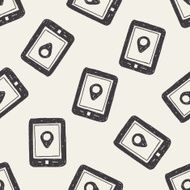 GPS doodle seamless pattern background N2