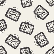 GPS doodle seamless pattern background N3