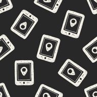 GPS doodle seamless pattern background N5