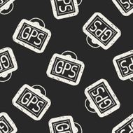 GPS doodle seamless pattern background N6