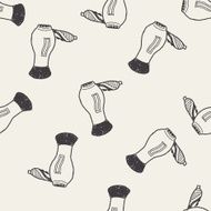 hair dryer doodle seamless pattern background
