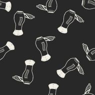 hair dryer doodle seamless pattern background N2