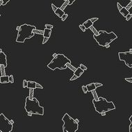 hammer doodle seamless pattern background N8