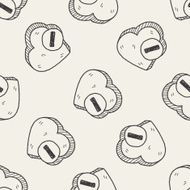 heart like doodle seamless pattern background N3