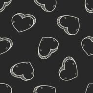 heart like doodle seamless pattern background N4